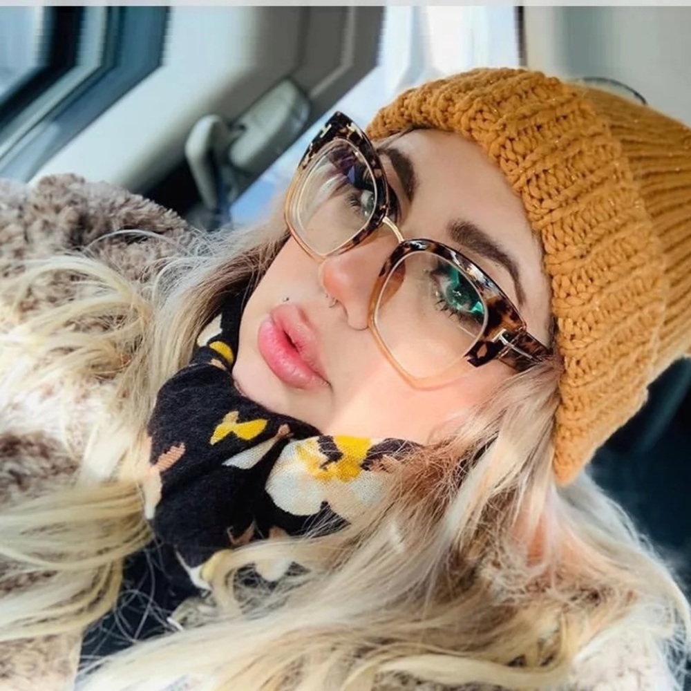 *New* Handmade Cat-Eye Amber Glasses - Picture 2 of 2